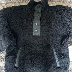 cozy sherpa fleece pullover